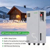 Batteries lithium-ion Enershare 16 kWh 48 V 314 Ah Lifepo4 Pack de batteries solaires -20 ° Système de gestion de batterie (BMS) avec équilibrage actif C
