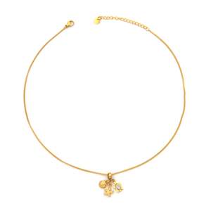 Gold Plated Stainless Steel Charm Necklace With Shell Starfish Turtle Pendant For Women Fashion Jewelry - Product Image 1