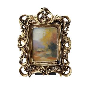 Cadre <span class=keywords><strong>photo</strong></span> baroque doré en résine, fait main, écologique, personnalisable (couleur et taille), avec verre véritable, pour impressions murales vintage et commémoratives - Product Image 4