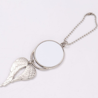Ornement de voiture personnalisé par sublimation avec diverses formes d'ailes, pendentif en métal à suspendre au rétroviseur, cadeau commémoratif