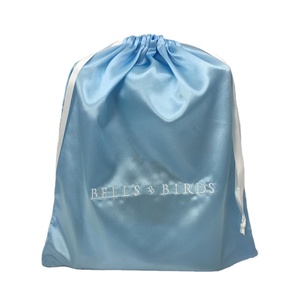 Bolsas de Satén Suave de Lujo con Logotipo Personalizado para Pelucas, Bolsas de Satén para Joyería, Embalaje de Regalo con Cordón - Product Image 1
