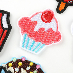 Cheap Computer Embroidery Iron on Simulation Ice Lolly Cherry Cake Patch for Kids Clothes Bag - Product Image 6