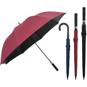 China Factory OEM Heavy Duty Windproof Straight Golf UV Umbrella With Logo For Custom