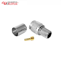 Fourniture d'usine RPTNC RP TNC prise mâle à sertir pour RG213 RG214 LMR400 RG8 extrémité de câble Rf connecteur Coaxial convertisseur coaxial