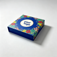 Boîte de chocolat personnalisée de luxe, écologique, avec gaufrage, pour boules de protéines, en carton rigide, pour emballage cadeau de truffes sucrées, avec grille