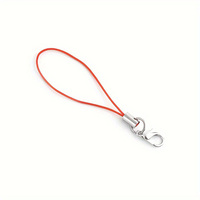 Porte-clés corde lanière composants cordon fileté porte-clés en métal accessoires porte-clés mousqueton lanière