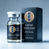 Autocollants de sécurité holographiques personnalisés anti-contrefaçon pour étiquettes pharmaceutiques, adaptés aux flacons de poudre lyophilisée de 3 ml et 10 ml, emballage en carton
