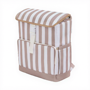 Mochila Térmica Resistente de Lona a Rayas, Aislada, para Entrega de Alimentos, MOQ Bajo, Logotipo Personalizado, para Exteriores - Product Image 1
