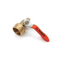 Vanne d'arrêt d'eau en laiton G1/2 ''robinet de robinet de contrôle de bavoir Valve d'arrêt d'eau Push Fit Pex Connect Valve d'eau