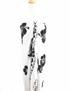 الولايات المتحدة الأمريكية هاواي القبلية زهرة رائجة البيع 100% رايون سارنغ للشاطئ تنورة طويلة فستان رشيق