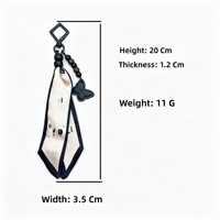 Breloque de sac style Coquette, foulard sportif, pendentif perle papillon, Y2K, nœud en ruban élégant, cordon de sac à dos, accessoire esthétique, cadeau