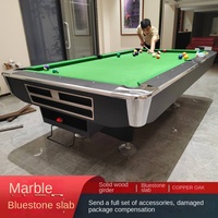 Table de billard 2-en-1 en marbre Table de tennis Standard Commercial Huit pour adultes American Black for Conference Snooker Billard Tables