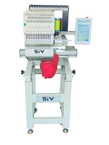 Siv nhà sử dụng máy thêu nắp da hoàn toàn tự động đầu đơn 15 kim quần áo khâu máy tính động cơ 1200 vòng/phút - Product Image 2