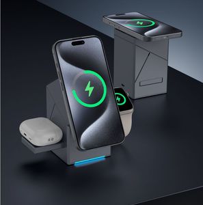 <span class=keywords><strong>2025</strong></span> New Arrival 3-Trong 1 Pd Tự Động Không Dây Sạc Đứng Cảm Ứng Xoay Adapter Với 5V/3A Đầu Ra Có Thể Gập Lại Tai Nghe - Product Image 6