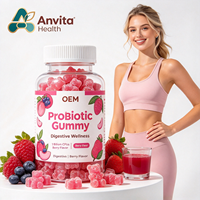 Complément alimentaire à base de probiotiques en gommes à mâcher pour adultes, équilibre digestif quotidien, logo personnalisé OEM