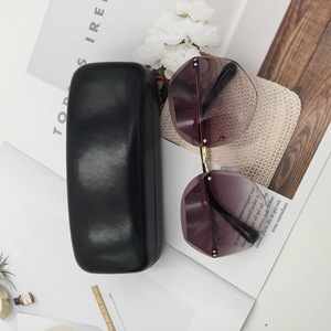 Étui à lunettes noir rectangulaire rigide, accessoires de mode pour lunettes, 8-8,9 pouces, motif uni - Product Image 4