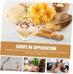 ขวดน้ำหอมโลหะและแก้วขนาด8มล. 10มล. 12มล. 15มล. ขวดน้ำหอมโลหะสไตล์ตะวันออกกลางสุดหรู - Product Image 3