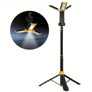 Lampe de camping LED rechargeable solaire professionnelle, trépied pliable en aluminium portable pour le travail d'urgence en plein air, la pêche - Product Image 3