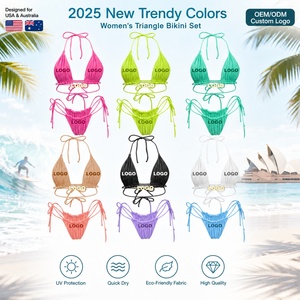 Maillots <span class=keywords><strong>de</strong></span> bain personnalisés Nayvo avec logo, faible MOQ, maillots <span class=keywords><strong>de</strong></span> bain personnalisés pour femmes, maillots <span class=keywords><strong>de</strong></span> bain triangle à bretelles croisées, ensemble <span class=keywords><strong>de</strong></span> bikinis - Product Image 1