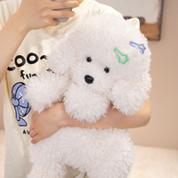Sac à dos en peluche Kawaii Poodle avec bretelles réglables, sac chien en peluche grande capacité, sac à jouets câlins pour la maternelle