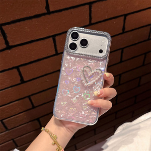เคสโทรศัพท์มือถือลายการ์ตูนเพิร์ลเลิฟ สำหรับ iPhone 17 Air 16 15 Pro Max  แบบกระจกเงา ลายคิตตี้ โบว์น่ารัก กล้องลายดอกไม้  3D  ฝาหลังประดับเพชร - Product Image 4