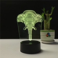 Décoration de la maison 16 couleurs RGB LED lumière créative bricolage acrylique 3D Illusion vacances cadeau lampe de table veilleuse