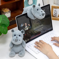 Peluche miniature Feiya New Rhino, adorable animal de dessin animé, rembourrage en coton PP, 11-30 cm, option de logo personnalisé