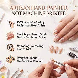 Uñas Postizas Góticas, Dulces y Modernas, con Diseño de <span class=keywords><strong>Hello</strong></span> <span class=keywords><strong>Kitty</strong></span>, Pintadas a Mano, en Blanco y Negro, Acrílicas, de Alta Calidad, Hechas a Mano, al por Mayor - Product Image 5
