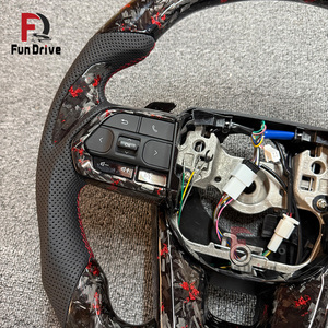 Volant en fibre de carbone véritable compatible avec Toyota Corolla Rav4 Camry 2018-2021 pour Toyota Camry <span class=keywords><strong>2023</strong></span> - Product Image 3