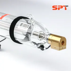 SPT TR סדרת CO2 צינור לייזר 30w ~ 150w עם אדום מצביע לייזר מודול לייזר חיתוך מכונות