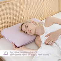 Oreiller en mousse à mémoire de forme de refroidissement violet avec couverture réversible double face Support de cou pour dormeurs latéraux Housse amovible lavable
