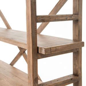 Estantería de Diseño Minimalista, Mueble de Interior, Madera de Pino, Estantes Abiertos, Librería de Madera - Product Image 5