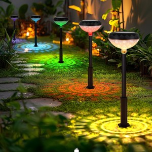 Luces Solares para Jardín IS, Proyección Colorida, Estacas para Césped, Iluminación para Caminos y Paisajes Exteriores - Product Image 1