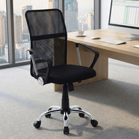 Échantillon Gratuit - Chaise de Bureau Ergonomique à Dossier Haut en Maille, Entièrement Réglable, Pivotante, en Acier Inoxydable, pour Employés et Visiteurs