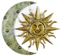 新しいデザインの壁の装飾3D太陽と月の金属の壁の装飾