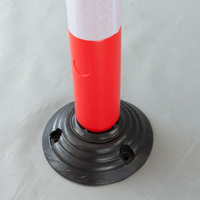 Poteau de signalisation routière en plastique flexible, haute visibilité, réfléchissant, durable, délimiteur de circulation