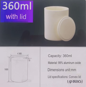 Ensemble de creusets et couvercles en alumine, fournitures de laboratoire en céramique blanche, différentes tailles - Product Image 2