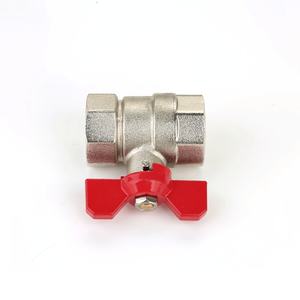 AVONFLOW Polierter vernickelter Messing-Schmetterlings griff Buchse X Innengewinde Kugel hahn 1/2 \ "-1 \" Größe Kunden spezifisch OEM unterstützt - Product Image 5