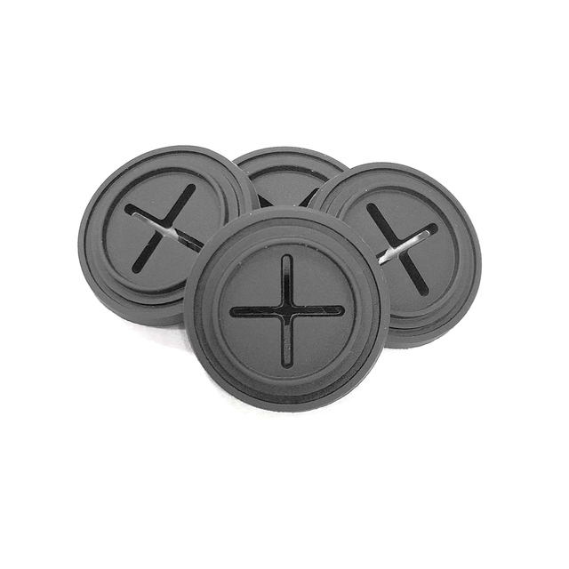 Stock Various Styles Pvc Earphone 3d Patch With Cross Hole Earphone Patch