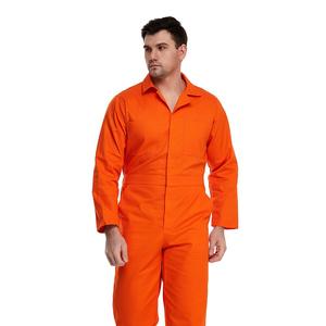 ชุดจัมพ์สูทสีส้มสำหรับผู้ชายชุดนักโทษฮาโลวีนชุดเครื่องแบบคุกสำหรับผู้ใหญ่โลโก้ตามสั่ง - Product Image 3