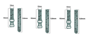 <span class=keywords><strong>Bracelet</strong></span> de montre en silicone gravé au laser motif floral <span class=keywords><strong>18mm</strong></span> 20mm 22mm pour <span class=keywords><strong>Garmin</strong></span> Forerunner 970/570/265 Huawei GT3 Samsung - Product Image 3