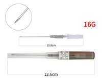 Kit de cathéters perforants creux en acier inoxydable 14G 16G 18G 20G 22G 24G pour piercing nombril, nez et art corporel