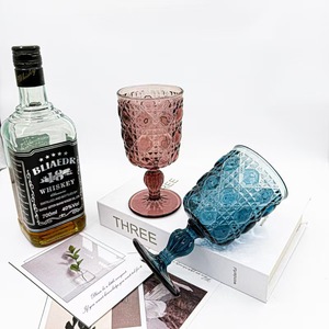 Copa <span class=keywords><strong>de</strong></span> Vidrio Estilo Vintage <span class=keywords><strong>de</strong></span> 270 ml, con Relieve, Sin Plomo, con Diseño Verde, para Whisky, <span class=keywords><strong>Vino</strong></span> <span class=keywords><strong>y</strong></span> <span class=keywords><strong>Agua</strong></span> - Product Image 4