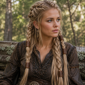 Anneaux de cheveux vikings, perles de tresse à nœuds celtiques, manchettes en cuir pour dreadlocks, bijoux de barbe nordiques, accessoires de costume pour Halloween, cosplay, TV et cinéma - Product Image 2