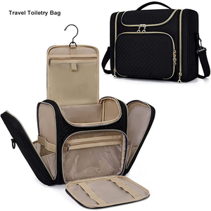 カスタム大容量耐水性化粧品メイクアップバッグフルサイズの女性旅行必需品トイレタリーオーガナイザー - Product Image 2
