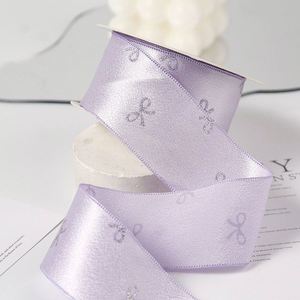 Ruban en satin de haute qualité luxueux avec motif de nœud pailleté de 4 cm pour la décoration du col des robes, 10 yards/rouleau - Product Image 6