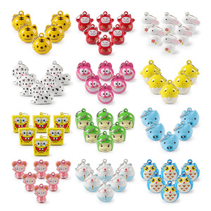 맞춤형 다채로운 황동 구리 DIY 애완동물 목걸이 맞춤형 종소리 소형 동물용 Senye 브랜드 사진 패턴 - Product Image 5