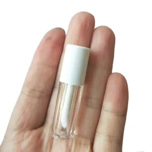 Custom 3ml 5ml 10ml Private Label Small Mini plastic cosmetic packaging empty lip gloss tube with brush