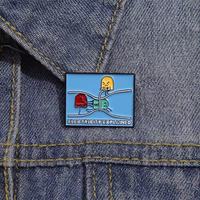 Broche en alliage au design créatif de molécule chimique par électrolyse, amusante et ludique, pour accessoires vestimentaires élégants, vente en gros