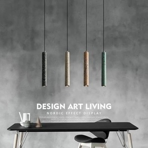 Rétro Led Pendentif Lumière Décoration de La Maison Tube <span class=keywords><strong>Béton</strong></span> Lampe Restaurant Bars Ciment Lustre Unique Cuisine Suspendue - Product Image 3